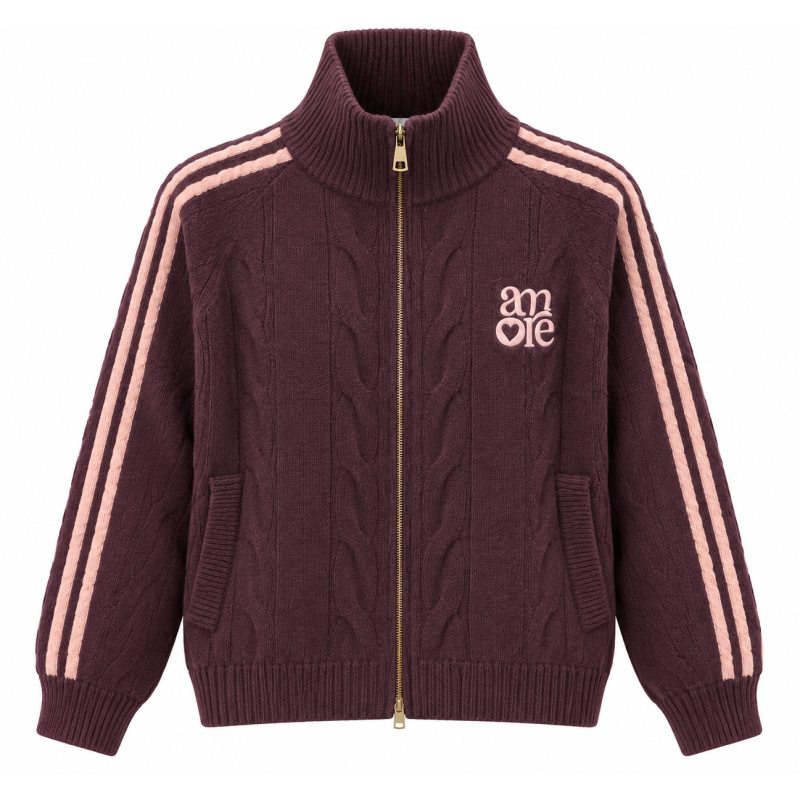 Gilet prune amore