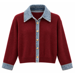 Pull bordeau et jeans