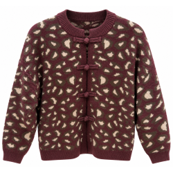 Gilet leopard prune