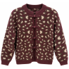 Gilet leopard prune
