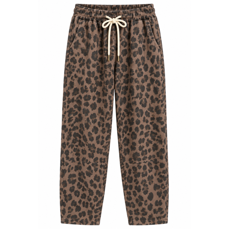 Jogging barrel leopard