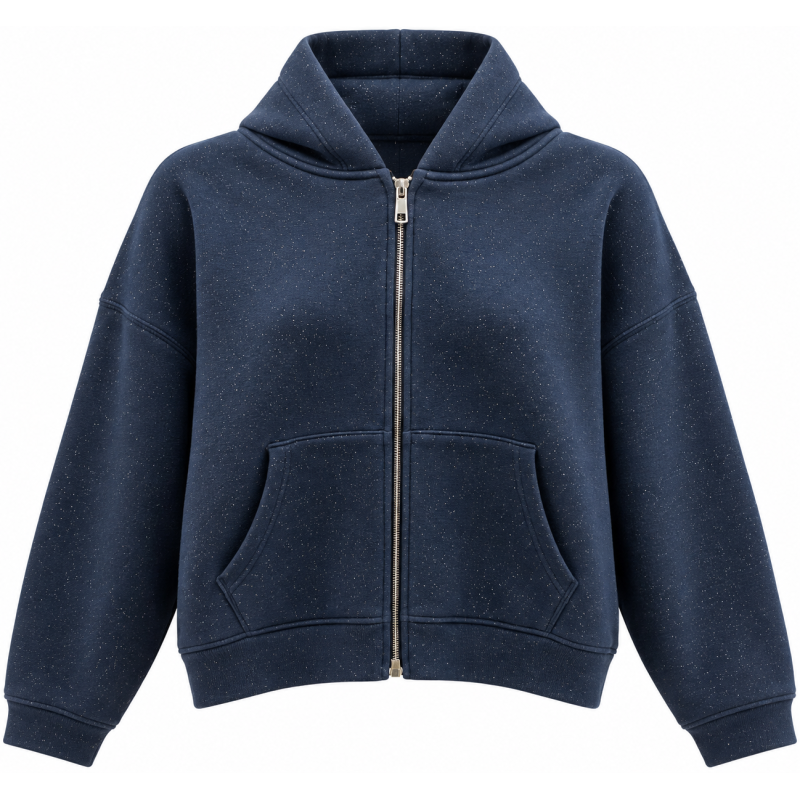 Gilet sweat à paillette marine