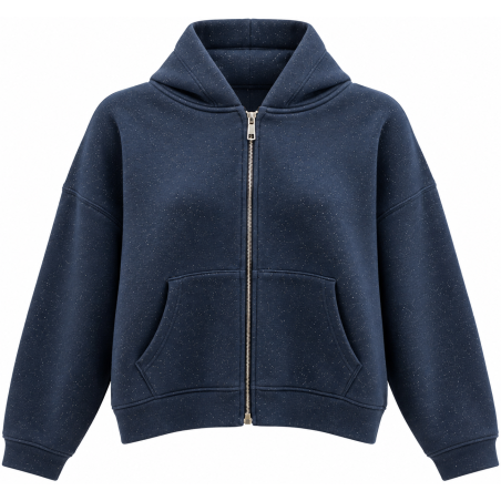 Gilet sweat à paillette marine