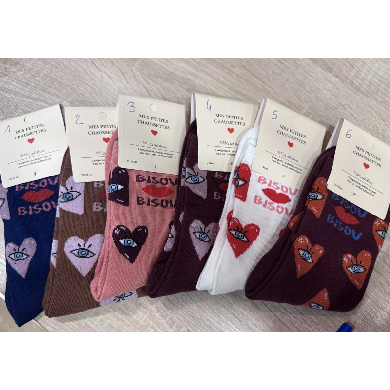 Chaussettes bisous bisou