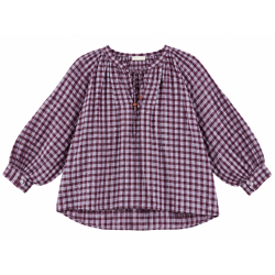 Blouse carreaux violet