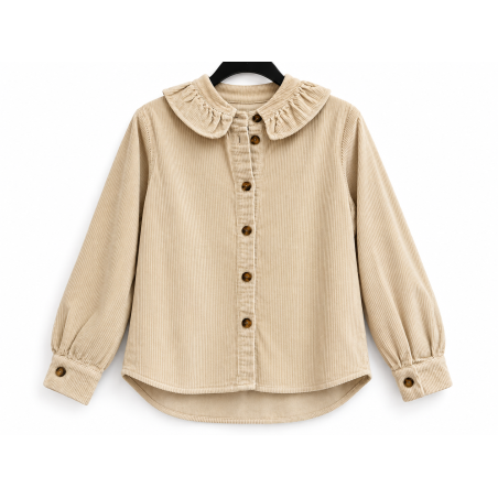 Surchemise velours beige