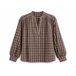 Blouse à carreaux violetta