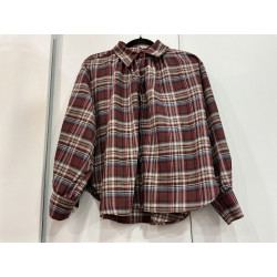 Chemise à carreaux LOLA bordeaux