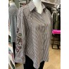 Chemise rayée broderies manches