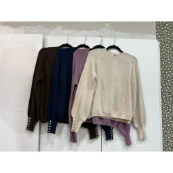 Pull alpaga manches boutons