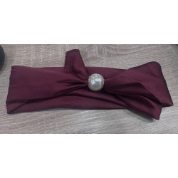 Collier foulard uni bordeau