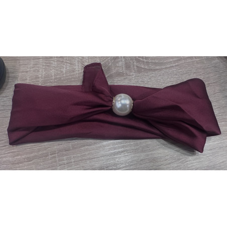 Collier foulard uni bordeau