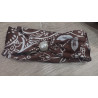 Collier foulard fleur choco
