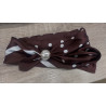 Collier foulard choco à pois blanc