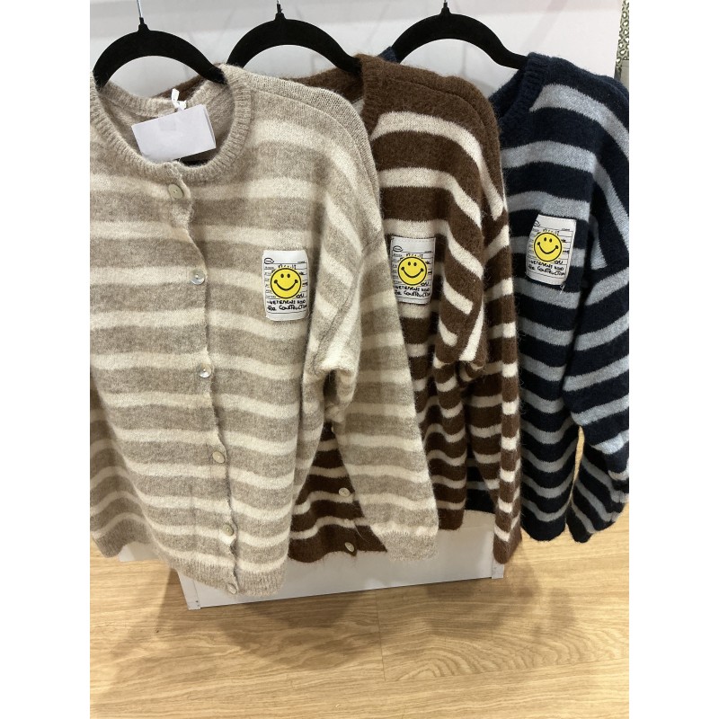 Gilet rayé avec manches