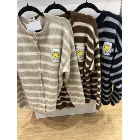 Gilet rayé avec manches