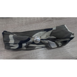 Collier foulard camouflage kaki