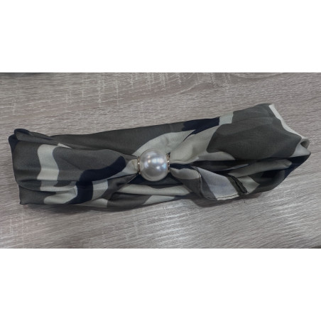 Collier foulard camouflage kaki