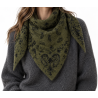 Echarpe triangle motif bandana kaki