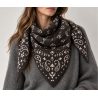 Echarpe triangle motif bandana choco