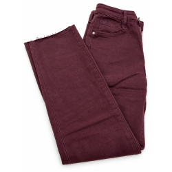 Jeans flared 7/8 classic prune