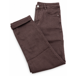 Jeans mom fit brun