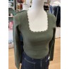 T-shirt maille kaki