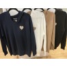 Pull à capuche cœur doré