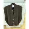 Gilet sans manches maille choco