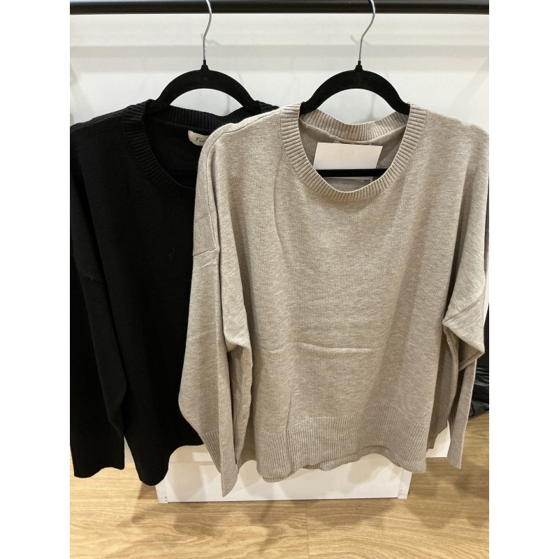 Pull col rond uni