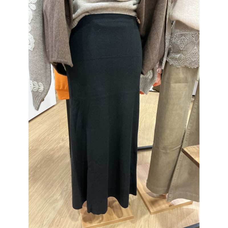 Jupe longue noir jersey