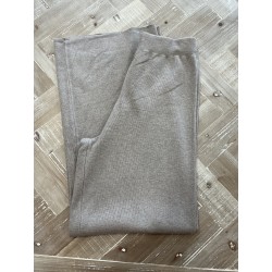 Pantalon large jersey taupe