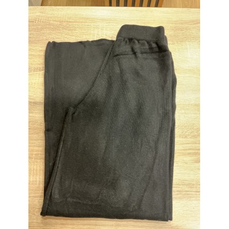 Pantalon large jersey noir
