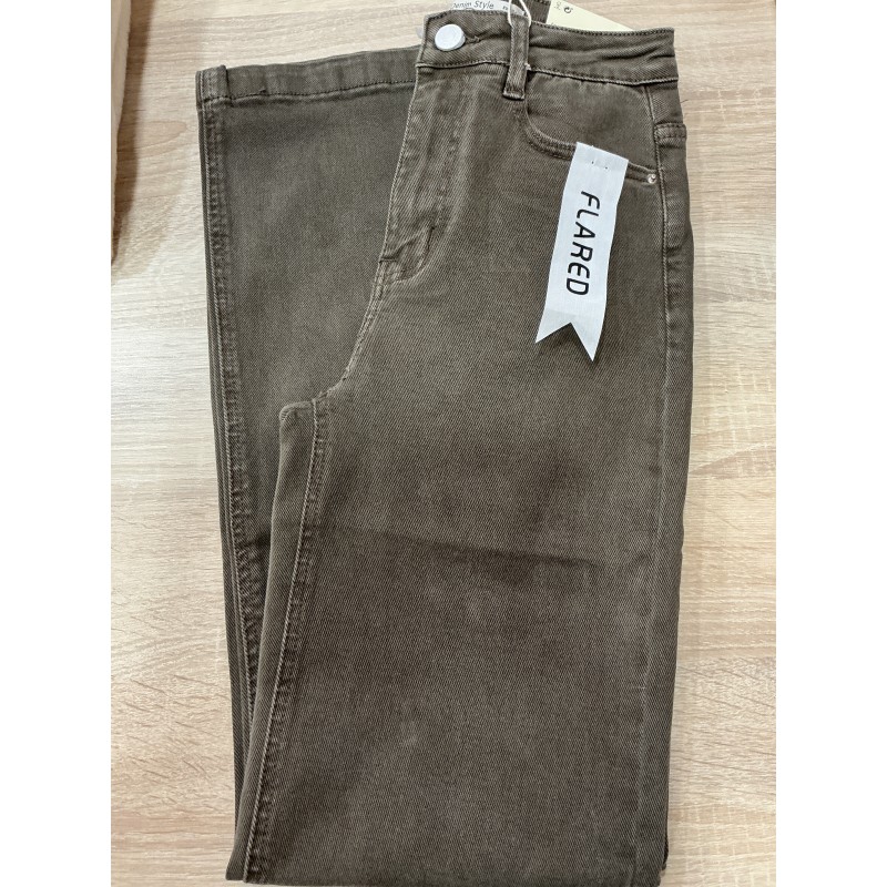 Jeans long large Original chocolat au lait