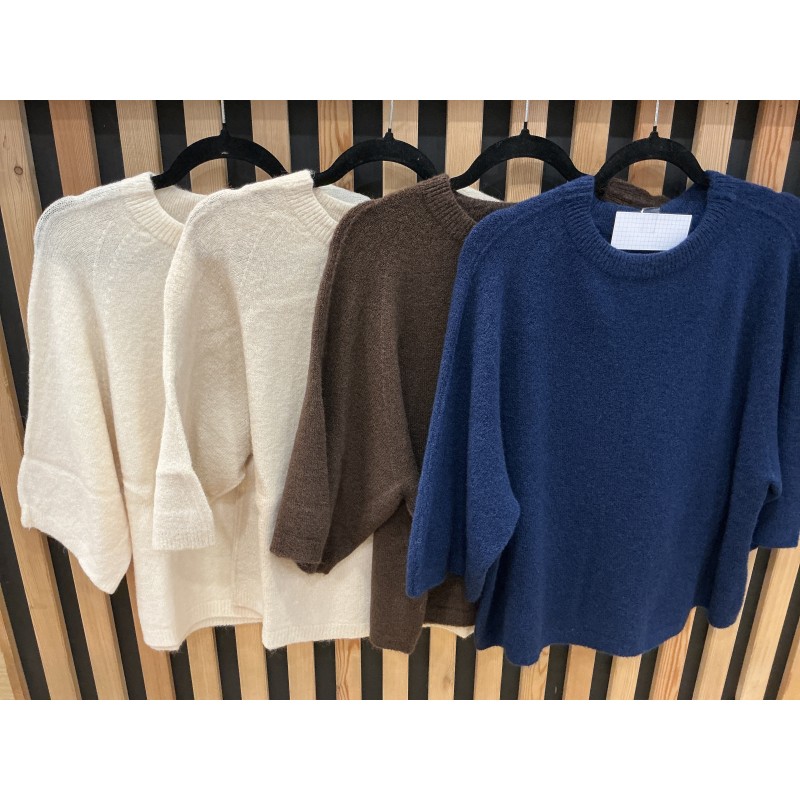 Pull alpaga manches 3/4