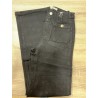 Jeans long large bouton doré noir