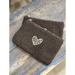 Pochette choco cœur léopard