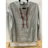 chemise rayée gris