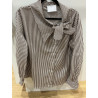 Chemise rayée choco et  noeud