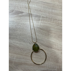 Sautoir cercle kaki