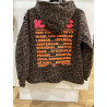 Sweat à capuche leopard choco ICONIC