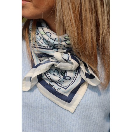 Foulard Fleurs Bleues