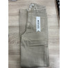 Jeans long large poches plaquées beige