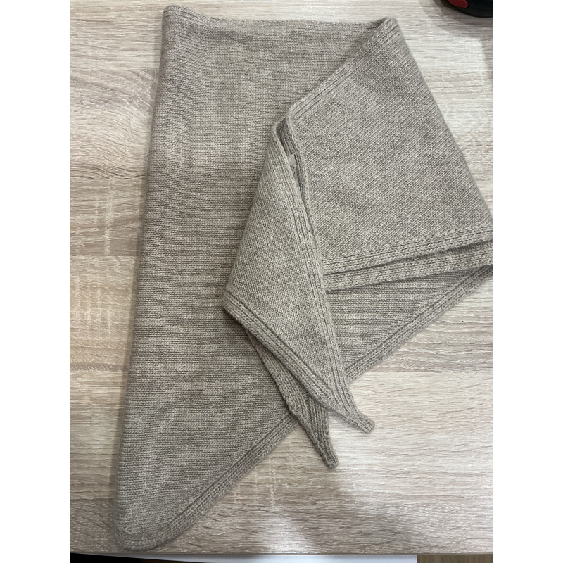 Foulard triangle uni beige