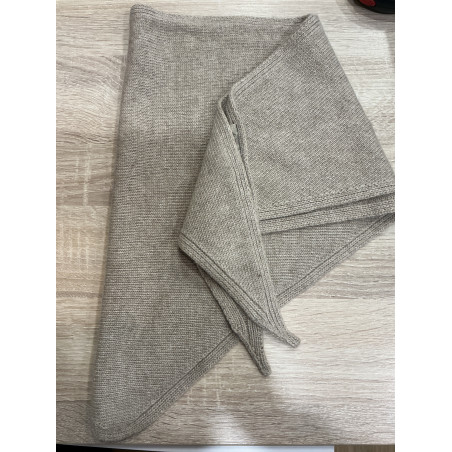 Foulard triangle uni beige