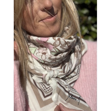 Foulard Fleurs Roses