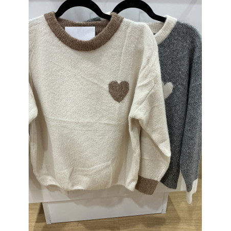 Pull uni coeur