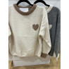 Pull uni coeur