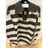 Pull rayé col polo Carol