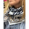 Foulard rayé Riviera bleu